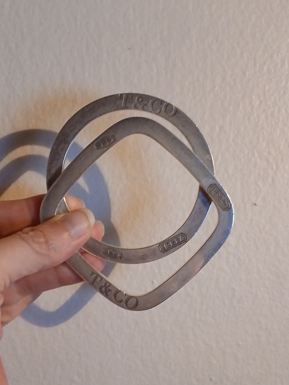 Set Of 2 Vintage Tiffany Bangles Sterling 925